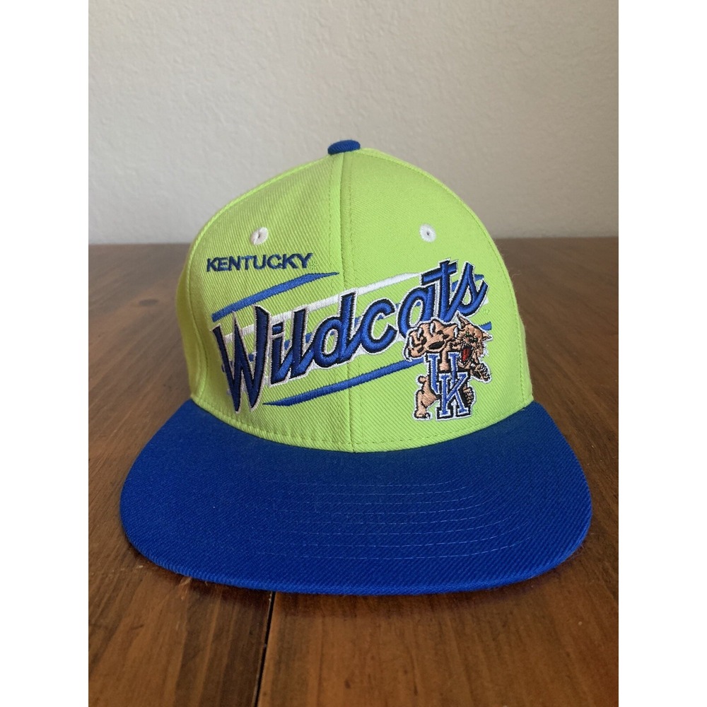 Kentucky Wildcats Script SnapBack Hat Zephyr NCAA Neon Green Wool Blend Vintage